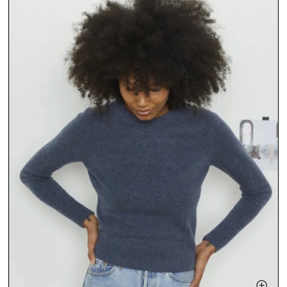Soft wool crewneck sweater, brown, S, Entireworld